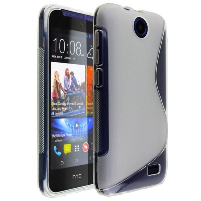 HTC Desire 310 kieto silikono (TPU) permatomas dėklas su bangele / Priedai.lt