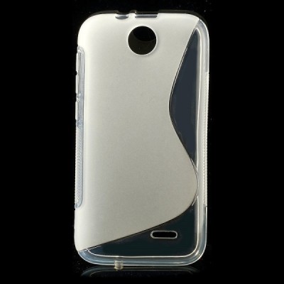 HTC Desire 310 kieto silikono (TPU) permatomas dėklas su bangele / Priedai.lt