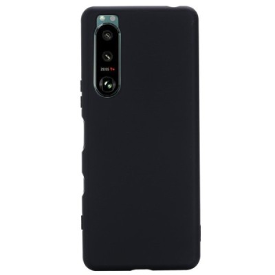 Sony Xperia 5 III Shell kieto silikono TPU juodas dėklas - nugarėlė | Priedai.lt