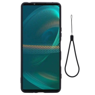 Sony Xperia 5 III Shell kieto silikono TPU juodas dėklas - nugarėlė | Priedai.lt