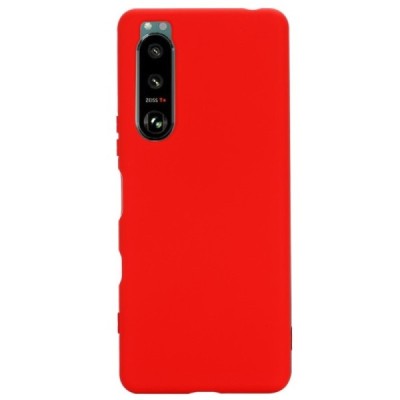 Sony Xperia 5 III Shell kieto silikono TPU raudonas dėklas - nugarėlė | Priedai.lt