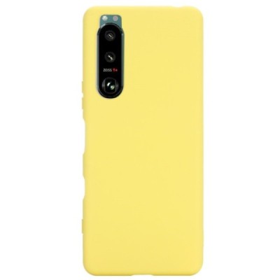 Sony Xperia 5 III Shell kieto silikono TPU geltonas dėklas - nugarėlė | Priedai.lt