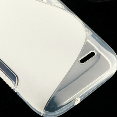 HTC Desire 310 kieto silikono (TPU) permatomas dėklas su bangele / Priedai.lt