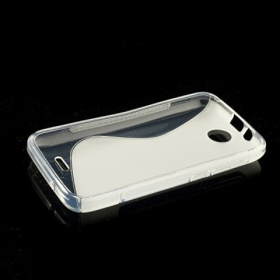 HTC Desire 310 kieto silikono (TPU) permatomas dėklas su bangele / Priedai.lt
