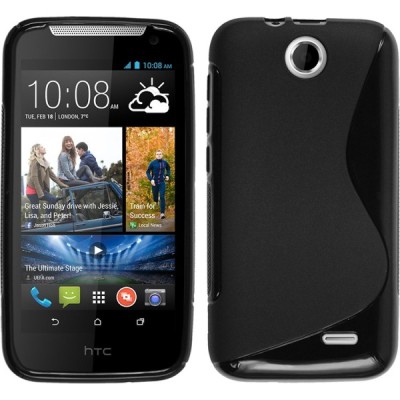 HTC Desire 310 kieto silikono (TPU) juodas dėklas / Priedai.lt