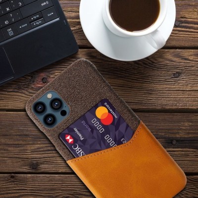 „KSQ“ Shell Apple iPhone 13 Pro Max rudas odinis dėklas - nugarėlė su kišenėle kortelėms | Priedai.lt
