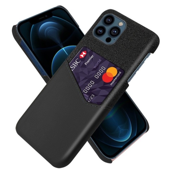 „KSQ“ Shell dėklas su kišenėle - juodas (iPhone 13 Pro)