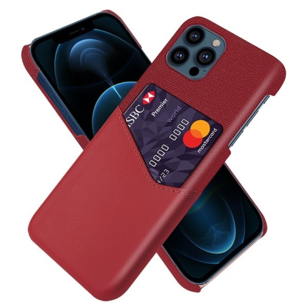 „KSQ“ Shell dėklas su kišenėle - raudonas (iPhone 13 Pro)