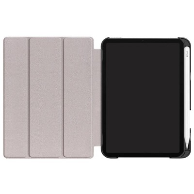 Apple iPad mini 6 2021 atverčiamas juodas odinis dėklas - knygutė su vieta liestukui | Priedai.lt