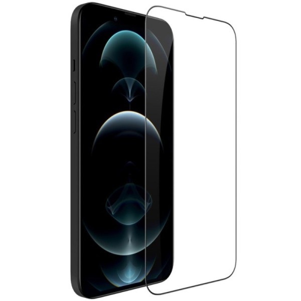 „Nillkin“ CP 9H Tempered Glass apsauginis ekrano stiklas 0.33 mm - juodas (iPhone 14 / 13 / 13 Pro)