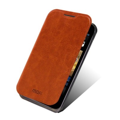 „Mofi“ Leather serijos HTC Desire 310 rudas odinis atverčiamas dėklas / Priedai.lt