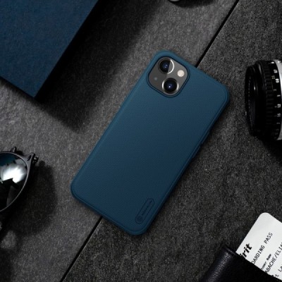 Apple iPhone 13 „Nillkin“ Frosted Shield Pro mėlynas dėklas - nugarėlė | Priedai.lt