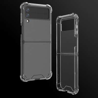Samsung Galaxy Z Flip3 (F711) „Flexible“ kieto silikono TPU skaidrus akrilo dėklas - nugarėlė | Priedai.lt
