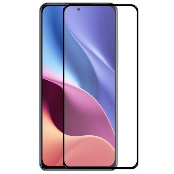 „Hat-Prince“ Tempered Glass apsauginis ekrano stiklas 0.26 mm - juodas (Poco F3 / Mi 11i)