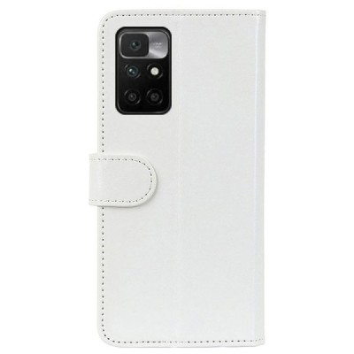 Xiaomi Redmi 10 atverčiamas baltas odinis dėklas, knygutė - piniginė | Priedai.lt