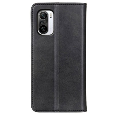 Xiaomi Poco F3 (Mi 11i) „Split“ juodas odinis atverčiamas dėklas - knygutė | Priedai.lt