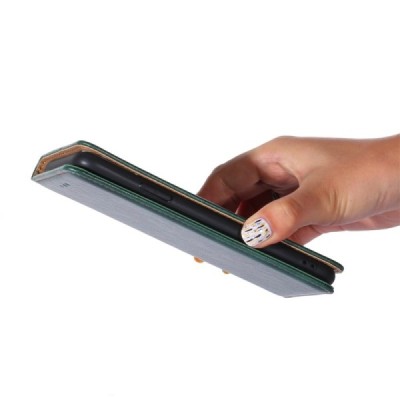 Solidus Xiaomi Poco F3 ir Xiaomi Mi 11i žalias odinis atverčiamas dėklas | Priedai.lt