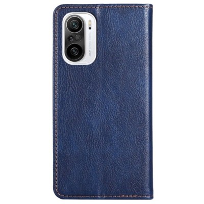 Solidus Xiaomi Poco F3 ir Xiaomi Mi 11i mėlynas odinis atverčiamas dėklas | Priedai.lt