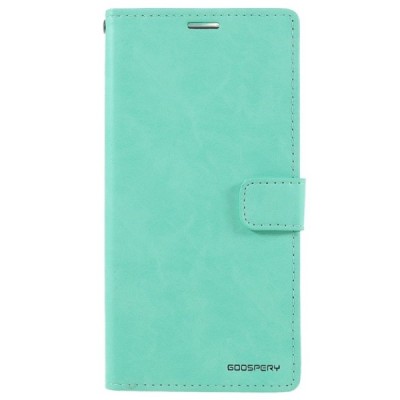 Mercury Blue Moon atverčiamas Apple iPhone 13 Pro Max mėtinis odinis dėklas - piniginė | Priedai.lt