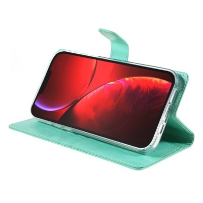 Mercury Blue Moon atverčiamas Apple iPhone 13 Pro Max mėtinis odinis dėklas - piniginė | Priedai.lt
