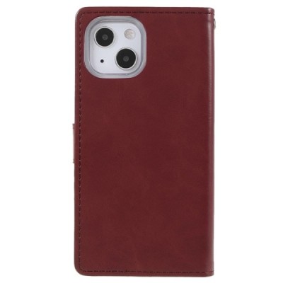 Mercury Blue Moon atverčiamas Apple iPhone 13 Mini bordo odinis dėklas - piniginė | Priedai.lt