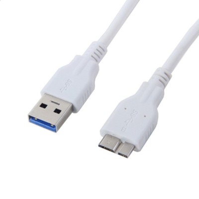Baltas micro USB 3.0 laidas (1 metras) / Priedai.lt
