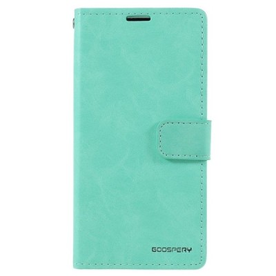 Mercury Blue Moon atverčiamas Apple iPhone 13 Mini mėtinis odinis dėklas - piniginė | Priedai.lt