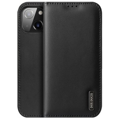 „Dux Ducis“ Hivo serijos Apple iPhone 13 Mini juodas odinis atverčiamas dėklas | Priedai.lt