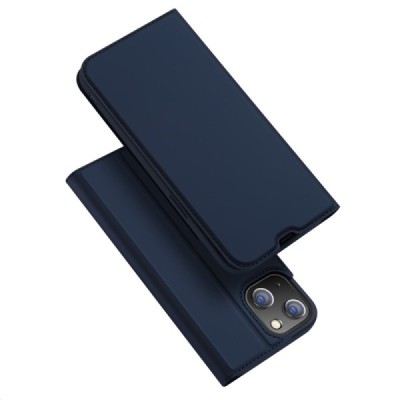 „Dux Ducis“ Skin serijos Apple iPhone 13 tamsiai mėlynas odinis atverčiamas dėklas | Priedai.lt