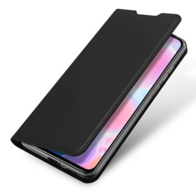 „Dux Ducis“ Skin serijos Xiaomi Poco F3 (Mi 11i) juodas odinis atverčiamas dėklas | Priedai.lt