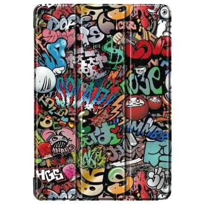 Apple iPad 10.2" (2019, 2020, 2021) atverčiamas spalvotas „Street Art“ dėklas - knygutė | Priedai.lt