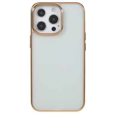 Apple iPhone 13 Pro Max „X-Level“ Glitter Case TPU silikoninis skaidrus permatomas plonas dėklas su auksiniu rėmeliu | Priedai.l