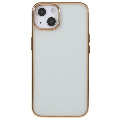 Apple iPhone 13 Mini „X-Level“ Glitter Case TPU silikoninis skaidrus permatomas plonas dėklas su auksiniu rėmeliu | Priedai.lt