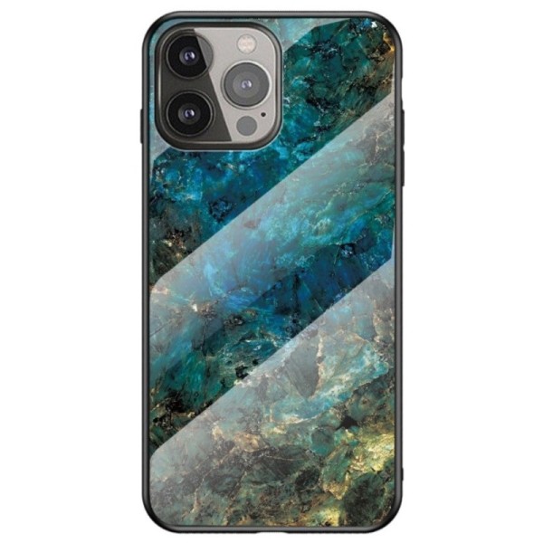 „Marble“ kieto silikono (TPU) dėklas - mėlynas (iPhone 13 Pro Max)