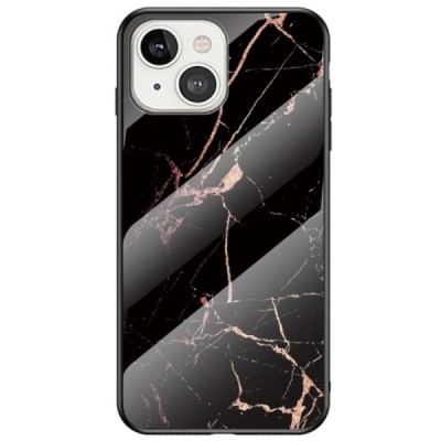 Apple iPhone 13 „Marble“ kieto silikono TPU juodas / auksinis dėklas - nugarėlė | Priedai.lt