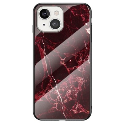 Apple iPhone 13 Mini „Marble“ kieto silikono TPU juodas / raudonas dėklas - nugarėlė | Priedai.lt