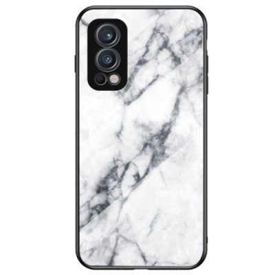 OnePlus Nord 2 „Marble“ kieto silikono TPU baltas dėklas - nugarėlė | Priedai.lt