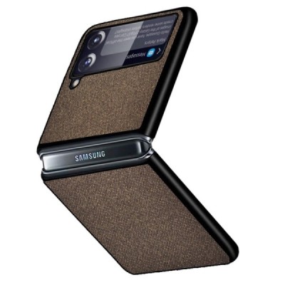 „Bi-Color“ Splicing Samsung Galaxy Z Flip3 (F711) rudas odinis dėklas | Priedai.lt