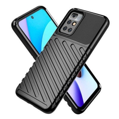Xiaomi Redmi 10 Twill kieto silikono TPU juodas dėklas - nugarėlė | Priedai.lt