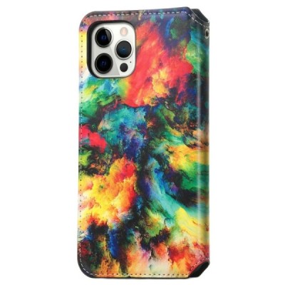 Apple iPhone 13 Pro Max atverčiamas spalvotas „Caseneo“ Cloud odinis dėklas - knygutė | Priedai.lt