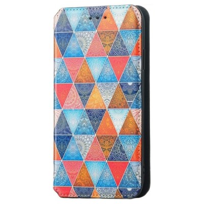 Apple iPhone 13 atverčiamas spalvotas „Caseneo“ Mandala odinis dėklas - knygutė | Priedai.lt