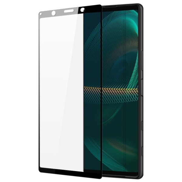 „Dux Ducis“ Tempered Glass pilnai dengiantis apsauginis ekrano stiklas 2.5D - juodas (Xperia 5 III)
