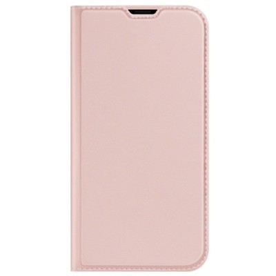 „Dux Ducis“ Skin serijos Apple iPhone 13 Pro Max rožinis odinis atverčiamas dėklas | Priedai.lt