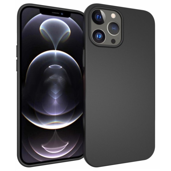 Kieto silikono (TPU) dėklas - juodas (iPhone 13 Pro Max)