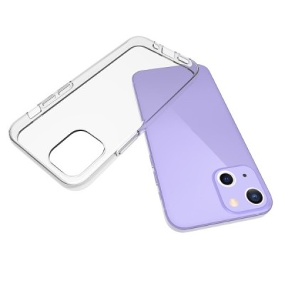 Apple iPhone 13 kieto silikono TPU skaidrus dėklas - nugarėlė | Priedai.lt