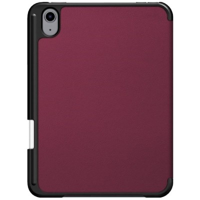 Apple iPad mini 6 2021 „Stylus“ atverčiamas bordo odinis dėklas - stovas | Priedai.lt