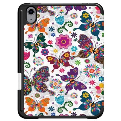 Apple iPad mini 6 2021 atverčiamas spalvotas „Butterflies“ dėklas - knygutė | Priedai.lt