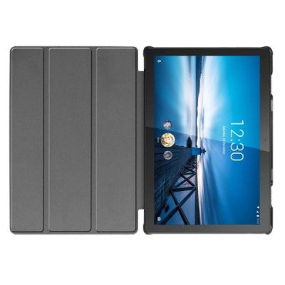 Lenovo Tab M10 FHD REL (X605FC) atverčiamas juodas odinis dėklas (sulankstomas) | Priedai.lt