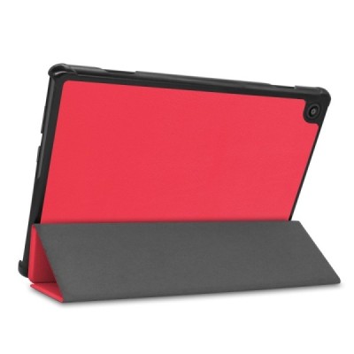 Lenovo Tab M10 FHD REL (X605FC) atverčiamas raudonas odinis dėklas (sulankstomas) | Priedai.lt