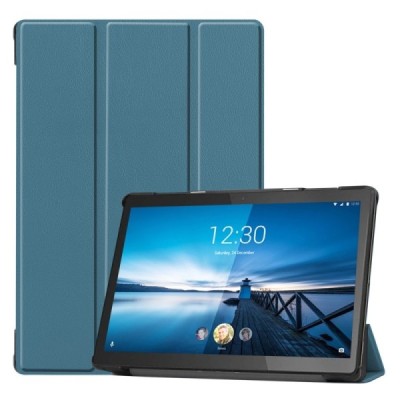 Lenovo Tab M10 FHD REL (X605FC) atverčiamas žalias odinis dėklas (sulankstomas) | Priedai.lt